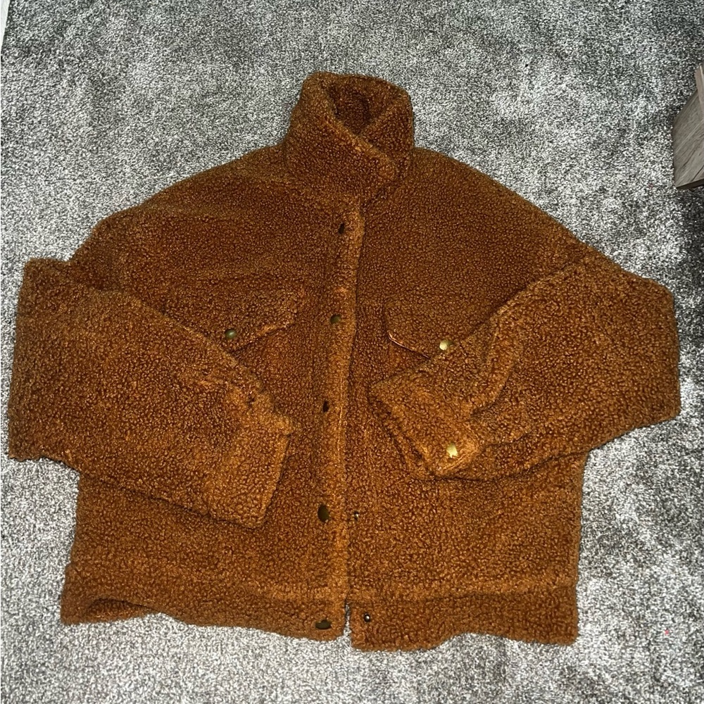 Shein cute comfy Faux/sherpa jacket